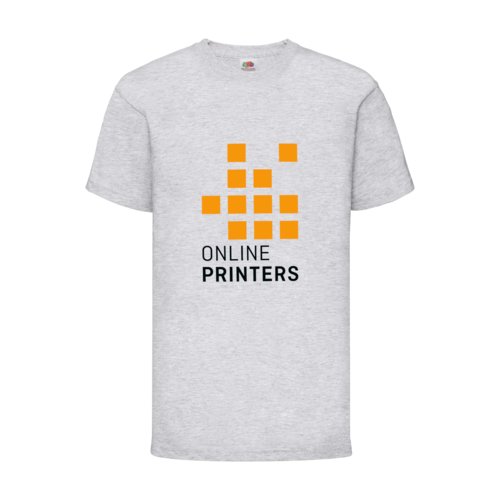 T-shirt enfant en coton gris chiné à manches courtes.