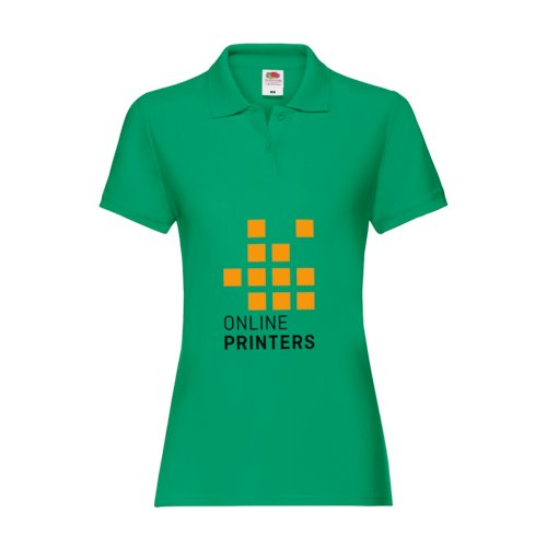 Polo vert en coton avec manches courtes et patte boutonne.