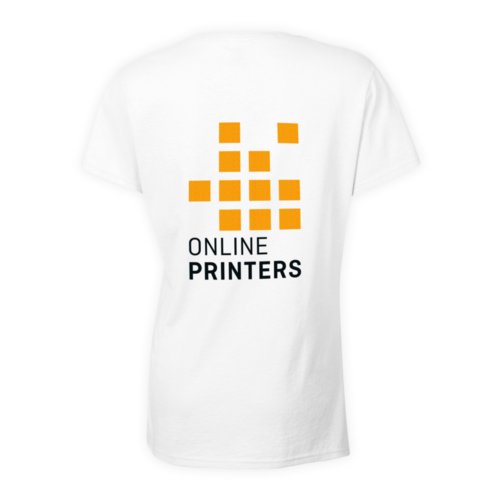 T-shirt blanc en coton pour femmes avec manches courtes.