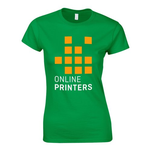 T-shirt vert en coton avec manches courtes et col rond.