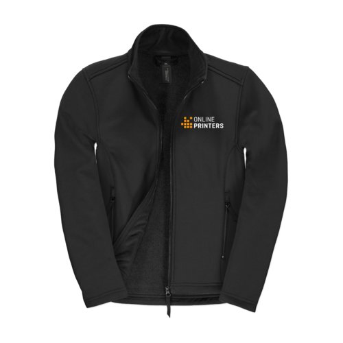 Veste softshell avec fermeture clair et poches.