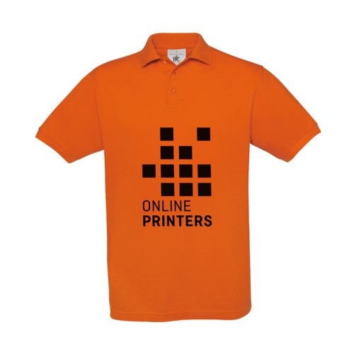 Polo orange en coton pour homme avec manches courtes.