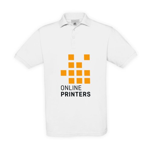 Polo blanc en coton pour hommes avec courte patte boutonne.