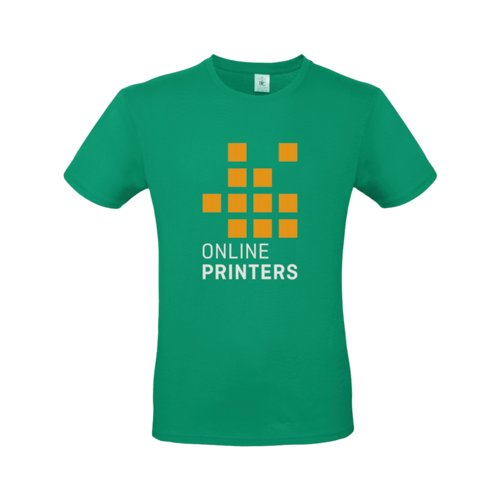 T-shirt vert en coton avec manches courtes et col rond.