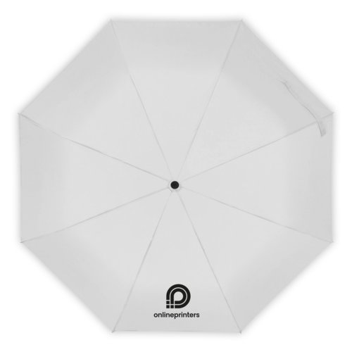 Parapluie blanc avec fonction automatique et housse.