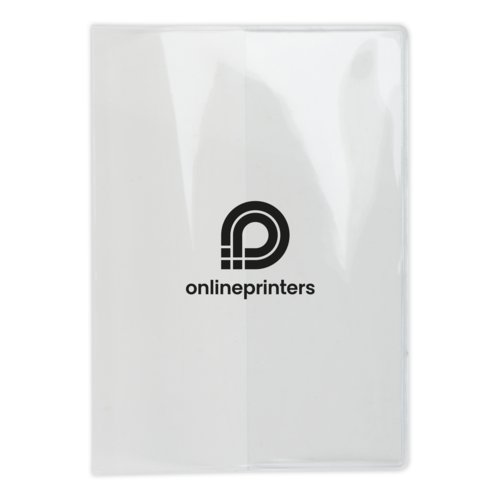 Protège-passeport transparent en plastique.