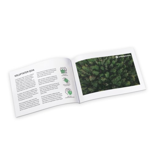 Catalogues à reliure collée écologiques & naturels, format paysage, A5 4