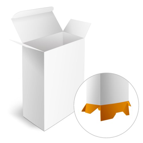 Bote pliante en papier avec fond automatique.