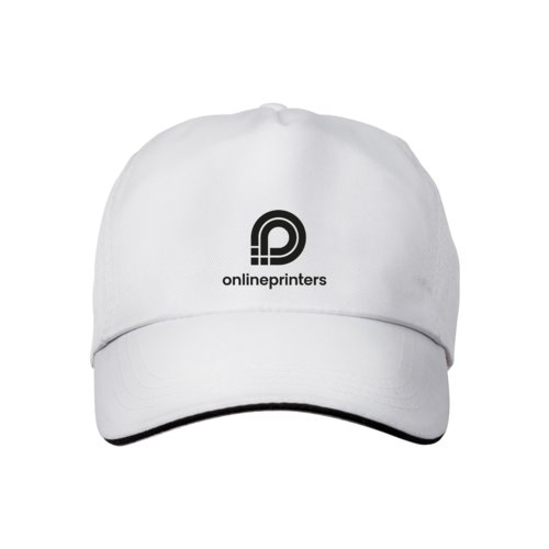Casquette blanche avec visire pr-courbe et fermeture rglable.