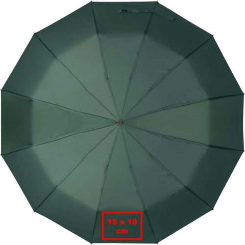 Parapluie de poche vert, résistant au vent et avec housse.
