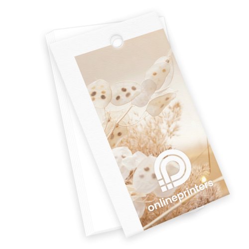 tiquette de produit en papier avec trou.