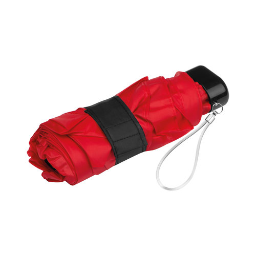 Mini parapluie rouge avec dragonne.