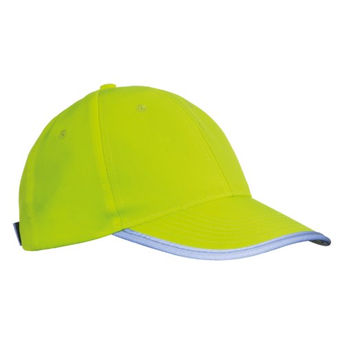 Casquette de baseball jaune en tissu pour enfants, rglable.