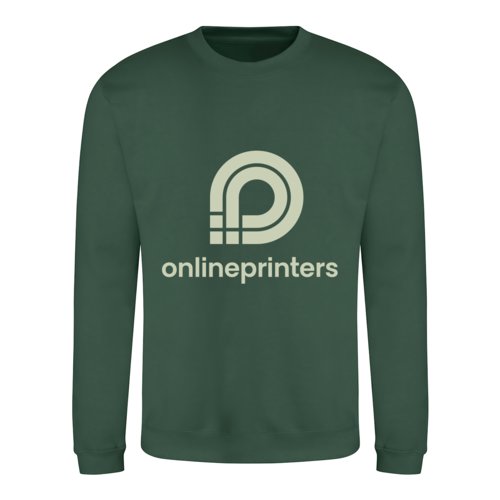 Sweat-shirt en tissu vert, modle unisexe  manches longues.