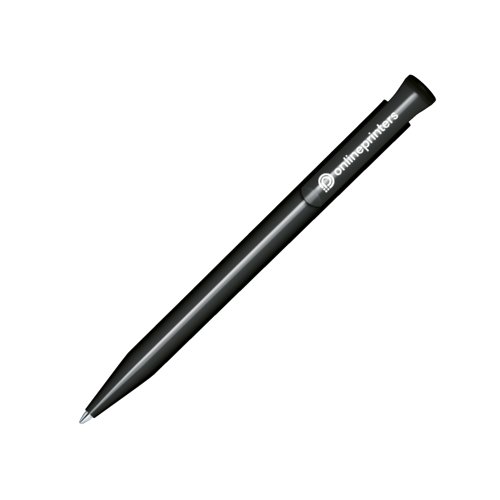 Stylo  bille poli avec mcanisme  poussoir et clip.
