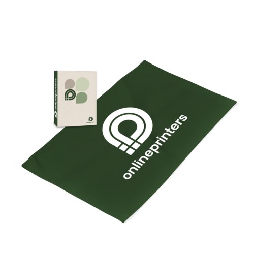 Serviette active en microfibre verte.