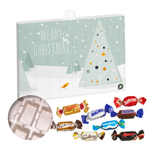 Calendrier de l'Avent en carton avec 24 compartiments  remplir.