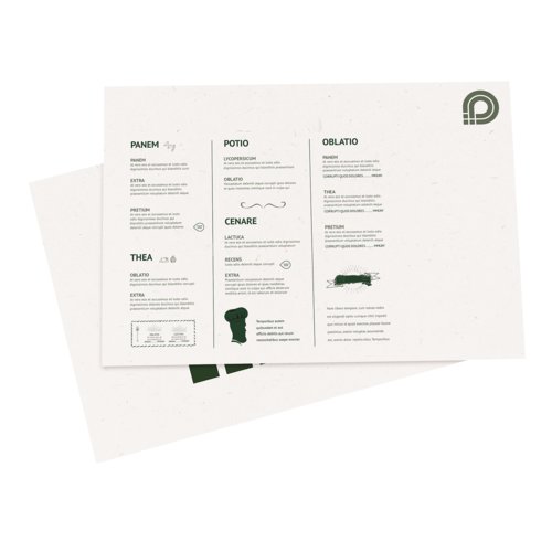 Set de table en papier, imprimé sur une face.