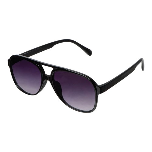 Lunettes de soleil noires style aviateur avec verres foncs.