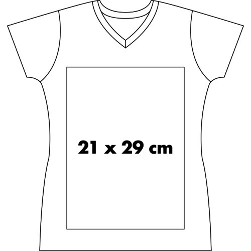 T-shirt en coton à col en V pour femmes.