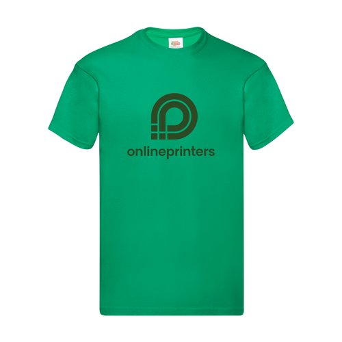 T-shirt vert en coton avec manches courtes et col rond.