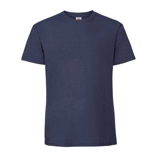 T-shirt en coton bleu foncé pour hommes avec manches courtes.