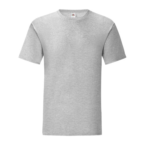T-shirt en coton gris chiné pour homme avec manches courtes.