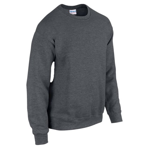 Sweat-shirt en coton mélangé gris chiné pour hommes.