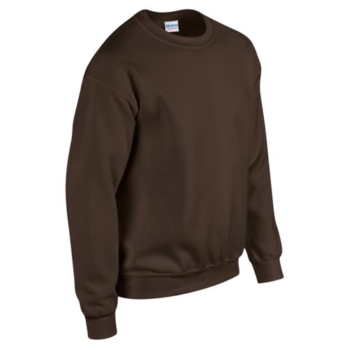 Sweat-shirt marron foncé en mélange de coton pour homme.