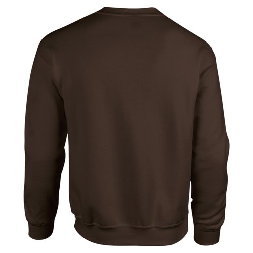 Sweat-shirt marron foncé en mélange coton-polyester pour hommes.