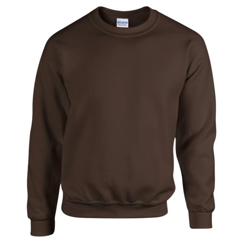 Sweat-shirt marron foncé en mélange de coton pour hommes.