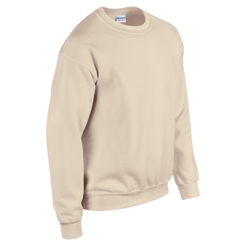 Sweat-shirt couleur sable en mélange de coton pour hommes.