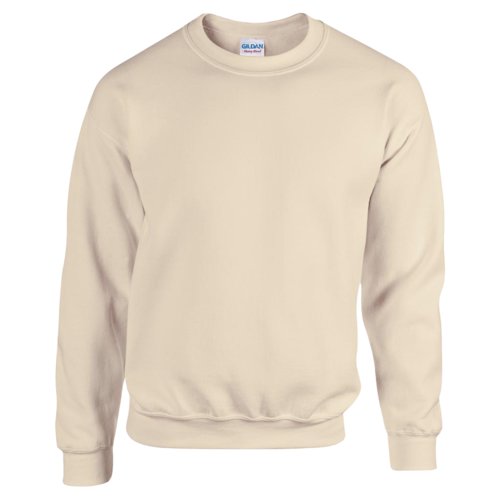 Sweat-shirt pour homme couleur sable en mélange de coton avec encolure ronde.