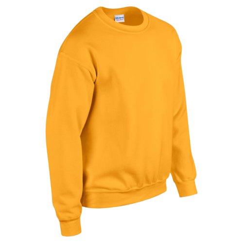 Sweat-shirt jaune doré en mélange de coton avec col rond.