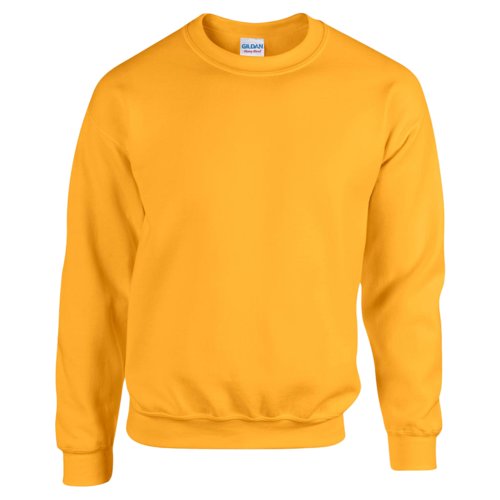 Sweat-shirt jaune doré en mélange de coton pour hommes.