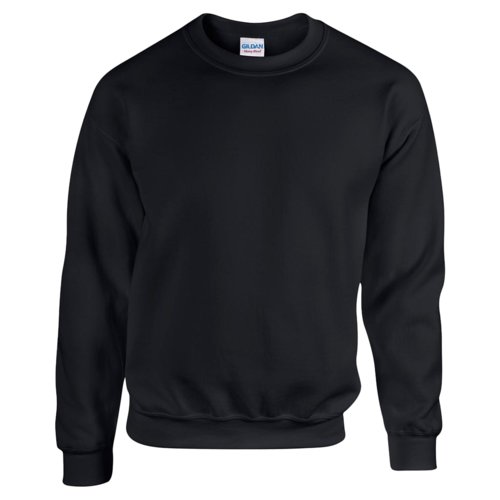 Sweat-shirt noir en mélange de coton pour hommes.