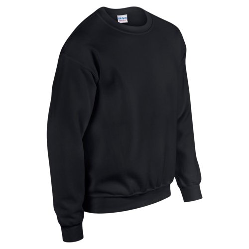 Sweat-shirt noir en mélange de coton pour homme avec col rond.