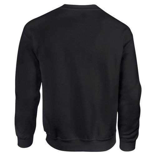 Sweat-shirt noir en mélange de coton avec col rond.