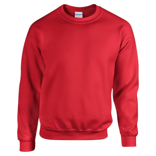 Sweat-shirt rouge pour homme en mélange de coton avec col rond.