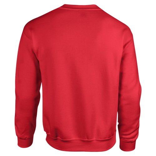 Sweat-shirt rouge pour homme en mélange de coton à manches longues.