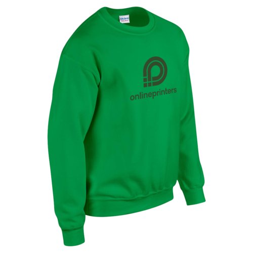 Sweat-shirt vert en mélange de coton pour hommes.