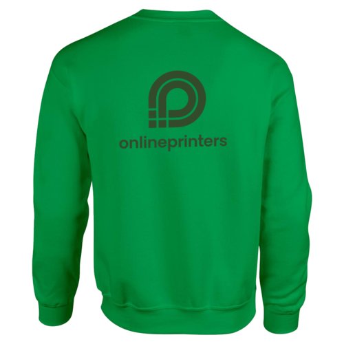 Sweat-shirt vert en mélange de coton pour hommes.