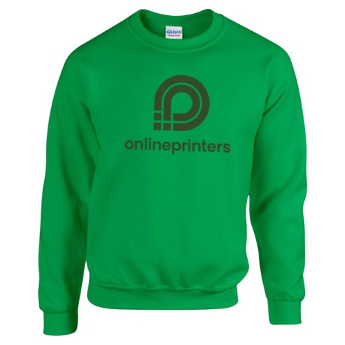 Sweat-shirt vert en tissu mélangé pour hommes.