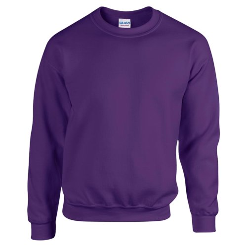 Sweat-shirt violet pour homme en tissu mélangé coton avec encolure ronde.