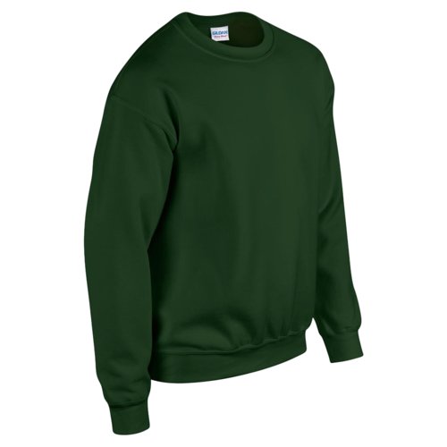Sweat-shirt vert foncé en mélange de coton pour hommes.