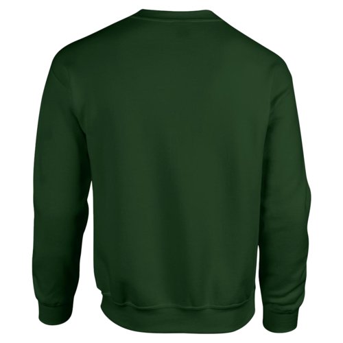 Sweat-shirt vert foncé en mélange de coton pour hommes.