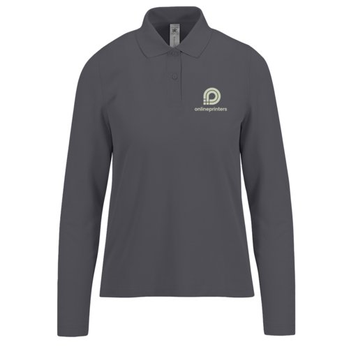 Polo gris  manches longues pour femmes.