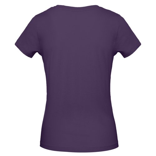 T-shirt violet foncé en coton biologique pour femmes à manches courtes.