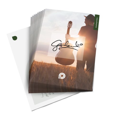 Cartes d'autographes en papier.