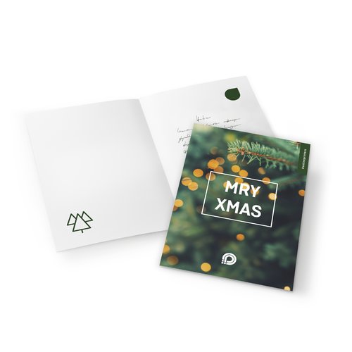 Carte de Nol pliante verticale pour inscriptions.